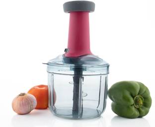FIT 4 CHEF Chopper, Onion Chopper, Vegetable Chopper, Onion Cutter (Pink, 650ml, 3 Blades) Vegetable & Fruit Chopper