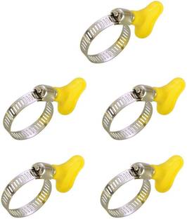 ESEKSAFAR 5pcs size adjustable Hose Clamps 1inch (10-25)mm Hose Clamps