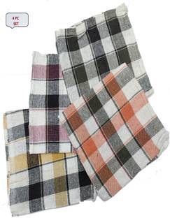 PITRADEV Size20x20 Inch Cotton Kitchen Napkin and Cleaning,Cloth,MultiColor Sheet(4) Multicolor Cloth Napkins