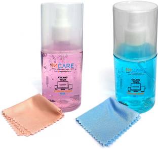 Mcare 200ml Cleaning Spray & Cleaning Cloth Mobile Screen Cleaning, Laptop, glasses & for Computers
