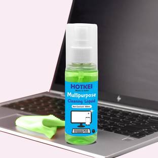 HOTKEI 100ml Scented Laptop TV Mobile Computer Screen Cleaner Cleaning Liquid Spray Kit for Laptops, Computers, Gaming, Mobiles