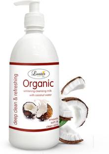 Luster Organic Coconut Cleansing Milk, Instant Glow & Deep Cleanser Face Wash