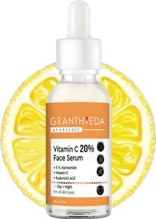 GRANTHVEDA Vitamin C Face Serum- 20% Vitamin C Serum for Face with Niacinamide & & - - For All Skin- 30ml