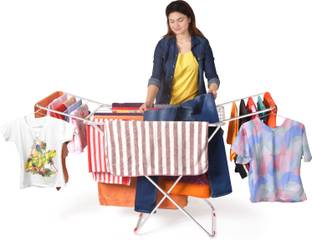 LIMETRO STEEL Steel Floor Cloth Dryer Stand SS-CLOTHSTAND-ROD