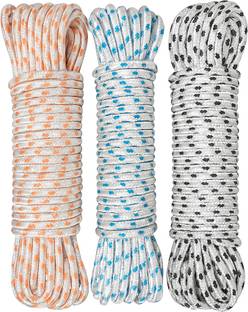 Kabi Aggro Rope for Cloth Drying 10 Meter each Pack of 3 Rassi Polyester Clothesline