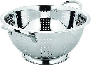 PRABHA Best Quality Stainless Steel Strainer Bowl 26Cm Vegetable Colander Bowl Collapsible Colander