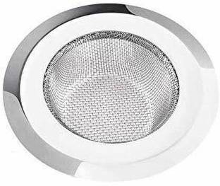 SHREE KRISHNA STEEL Stainless Steel Sink Strainer Kitchen Drain Net Basin Basket Filter Stopper Drainer/Jali (Size-3) Silver Strainer