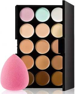 AZGX 15shades Contour Pellate with make up blender Puff