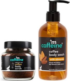 mCaffeine Coffee Body Scrub & Almond Body Wash|De Tan Exfoliation & Tan Removal