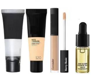 berry basic professional makeup combo of primer foundation concealer face serum