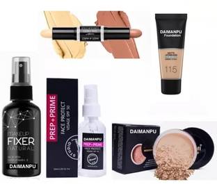 DAIMANPU Makeup Combo 5 of Matte and Glow kit, Waterproof and Full Coverage
