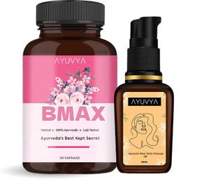 Ayuvya Bmax Ayurvedic 60 Capsules & BBF Oil for Women 50 Ml