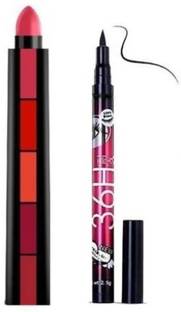 Everwey 5 In 1 Red Edition Lipstick With Waterproof Eyeliner