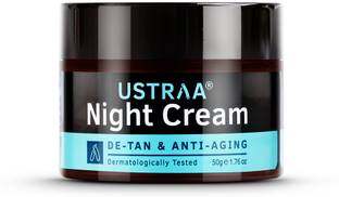 USTRAA Night Cream De-Tan, Dermatologically Tested With Niacinamide-No Harmful Chemical
