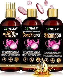 Latibule Black Seed Onion hair oil, shampoo n conditioner Best combo -Combo Applicator