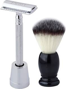 Pearl Shaving PSR Double Edge Safety Razor (SS-01CC With stand And Shaving Brush 11 SY)