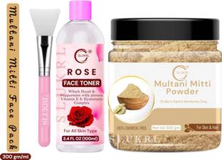 slukrl Natural Pack with Cucumber and Multani Clean Beauty Toner for Healthy and Balanced Skin