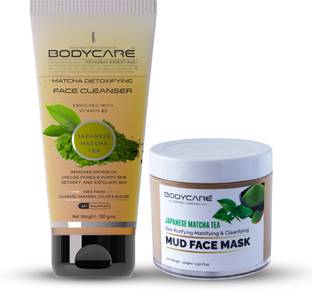 MY BODYCARE Detoxifying Japanese Matcha Green Tea Face Wash - 150g | Purifying Japanese Matcha Green Tea Mud Face Pack - 100g