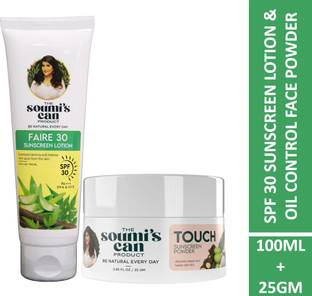 The Soumi's Can Product FAIRE 30 SUNSCREEN LOTION (100ML) & TOUCH SUNSCREEN POWDER (25GM)