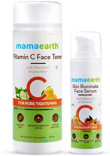 Mamaearth Vitamin C Intense Glow Combo (Vitamin C Face Toner 200ml+ Skin Illuminate Face Serum 30ml)