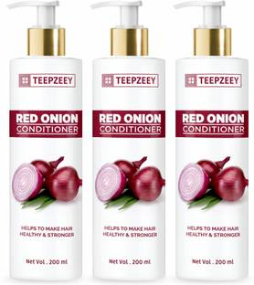 Teepzeey Everyday Hair Conditioner 220ml - Sulphate And Paraben Free Conditioner For Curly, Wavy ,dry And Frizzy Hair With Onion Extract (Pack Of 3)