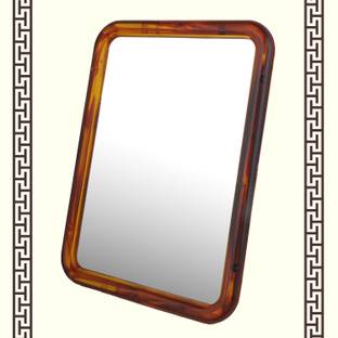 Scarlet Line Professional Rectangular Shape One Sided Hand Mirror/Adjustable and Foldable Makeup Mirror with Plastic Handle n Stand For Men n Women