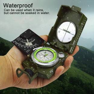 JMALL ™Military Lensatic Prismatic Matte Compass (Army Green) Compass