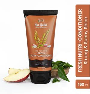 Nat Habit Natural Conditioner For Women & Men, Strong & Shiny Hair with Curry Cider
