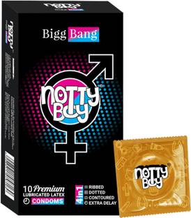 NottyBoy 4 in One - Ribbed, Dotted, Delay & Pleasure Fit Condom