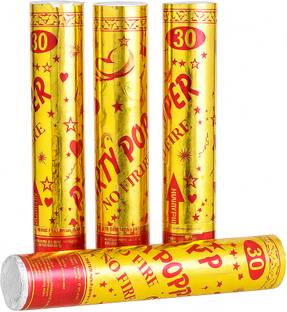 KiddyHub Birthday Party Popper, Gold Party popper 30cm Snow Spray
