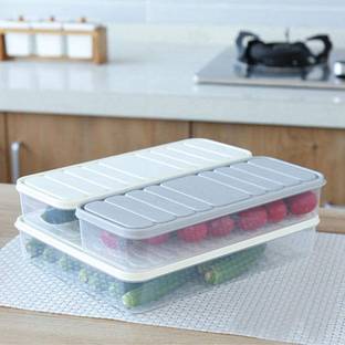 insew Plastic UNBREAKABLE KITCHEN FRIDGE GROCERY CONTAINER 1 PCS 2500 ML 2 PCS 1200 ML Storage Basket
