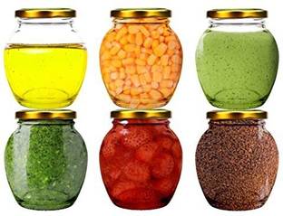 Urva Fashion Glass Grocery Container  - 500 ml