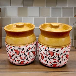 Kraftlik Handicrafts Ceramic Pickle Jar  - 1200 ml