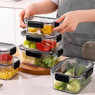 Zigmo Polypropylene Premium Quality Fridge, BPA Free Kitchen Fridge Grocery Cereal Container Storage Basket