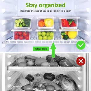 DEEJET Plastic Fridge Box Freezer Containers Food Dry Fruit Vegetables 1.5L Storage Basket