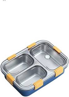 ZATCO 3 Compartment Lunch Boxes Tiffin Box 3 Containers Lunch Box 3 Containers Lunch Box