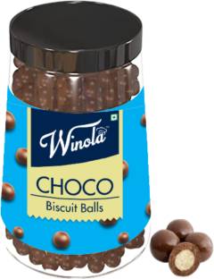 Winola Chocolate Balls with biscuits inside for Cake Decoration (380 gm) Cream Cracker Biscuit