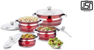 Klassi Kichen by Mahavir Handi with lid Glossy Finish Induction Bottom Cookware Set