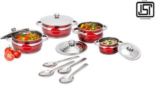 Klassi Kichen by Mahavir Handi with lid Glossy Finish Induction Bottom Cookware Set