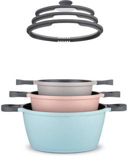 Prestige Induction Bottom Non-Stick Coated Cookware Set