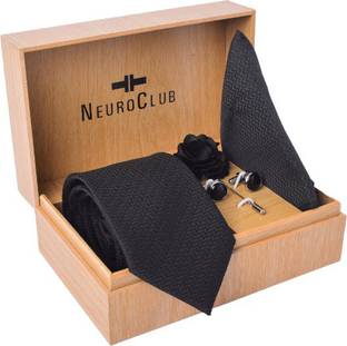 NEUROCLUB Silk Cufflink & Tie Pin Set