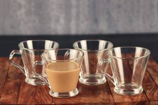 ELIE INDIA Pack of 6 Glass Tea and Coffee Cup Glass Mug, Used for Tea, Coffee Green Tea Lemon Tea Cup 170ml