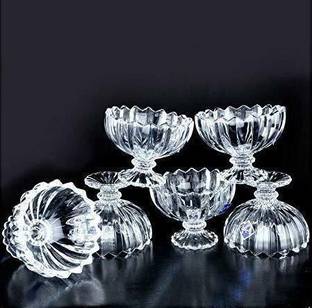 XYPHER Glass Dessert Bowl (Pack of 6) Elegant Dessert Bowl, Ice Cream Cup, Pudding or Salad Bowl (120 ml)