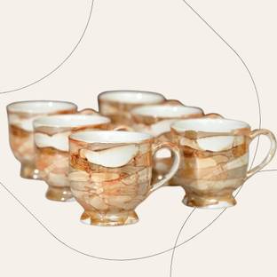 love unlimited Premium Boneless China Kareena Tea Cups Set of 6 | Coffees for Home Office Bone China Coffee Mug