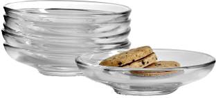 TINSUHG Pack of 6 Glass Glass Saucer Set of 6 Only Saucers Without Cup for Serving Tea
