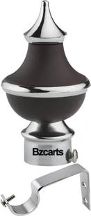 Bzcarts Black Curtain Knobs, Rod Rail Bracket, Curtain Rods Metal