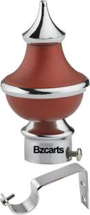 Bzcarts Maroon Curtain Knobs, Rod Rail Bracket, Curtain Rods Metal