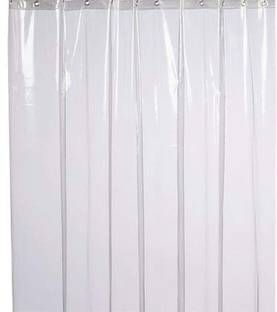 Newpshade 214 cm (7 ft) Door PVC Transparent Curtain Single Curtain