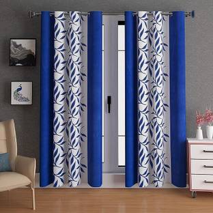 K S Decor 116 cm (4 ft) Polyester Room Darkening Door Curtain (Pack Of 2)