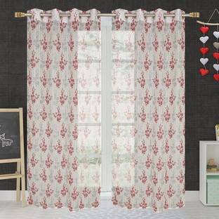 Mclimb 152.4 cm (5 ft) Net Transparent Window Curtain (Pack Of 2)